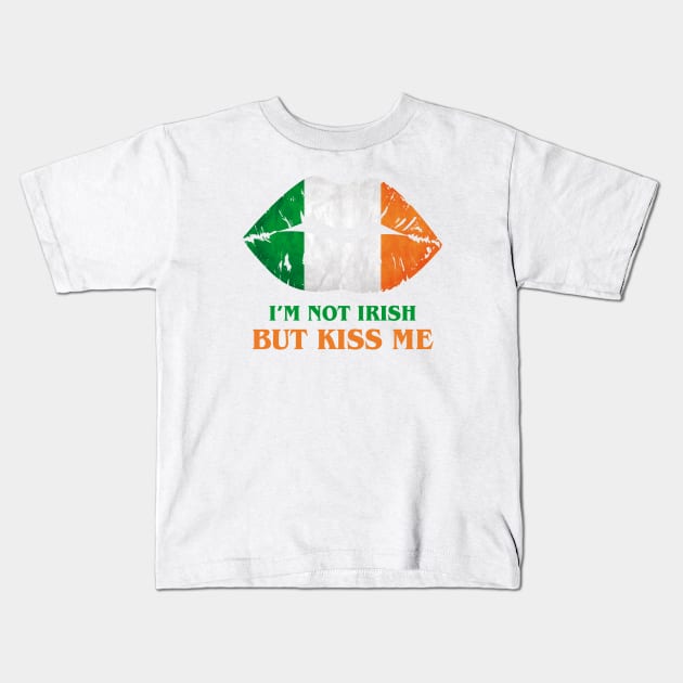 I'm Not Irish, But Kiss Me Kids T-Shirt by Ferrazi